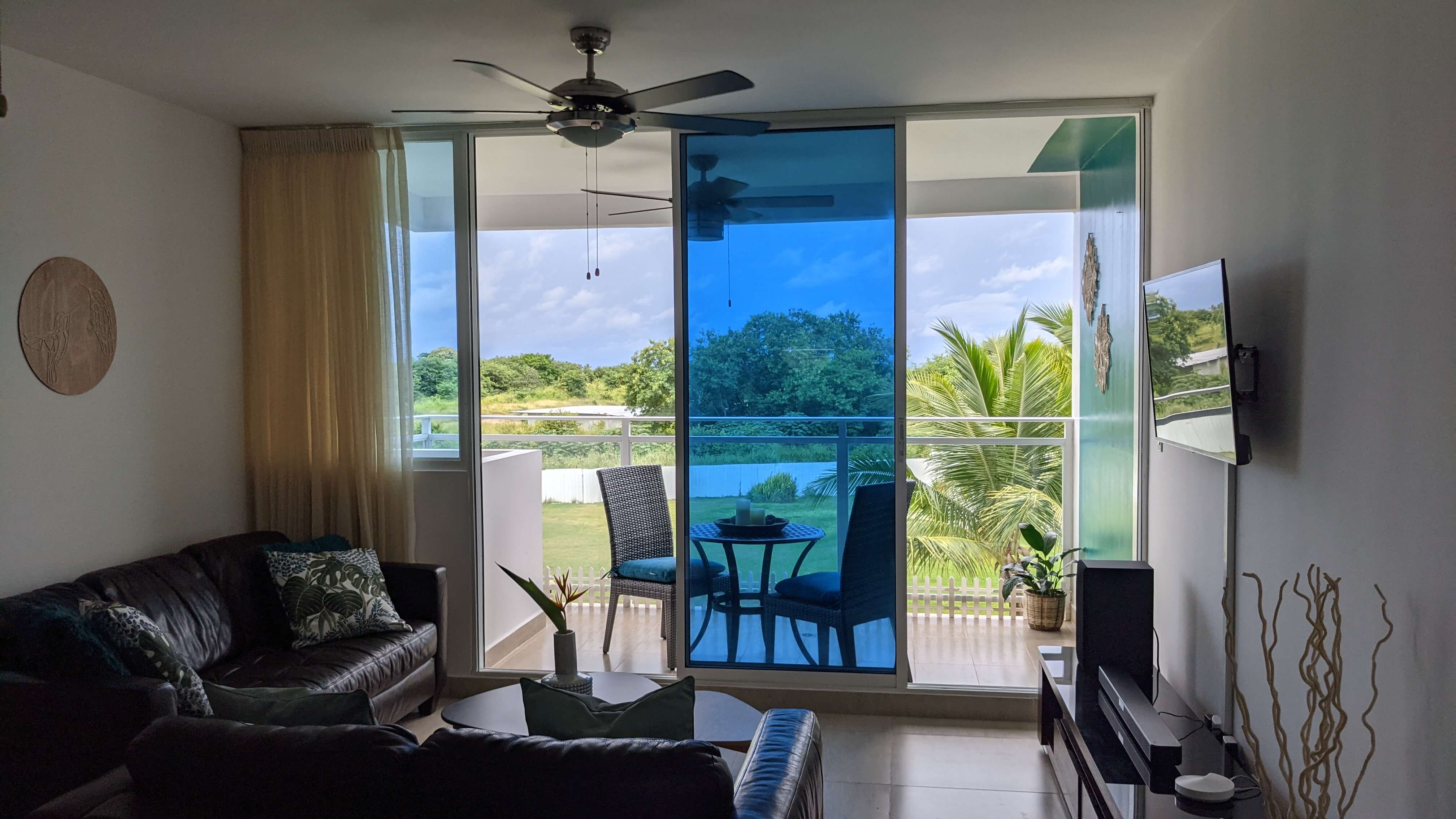 Private balcony with resort view - your perfect outdoor office in Panama