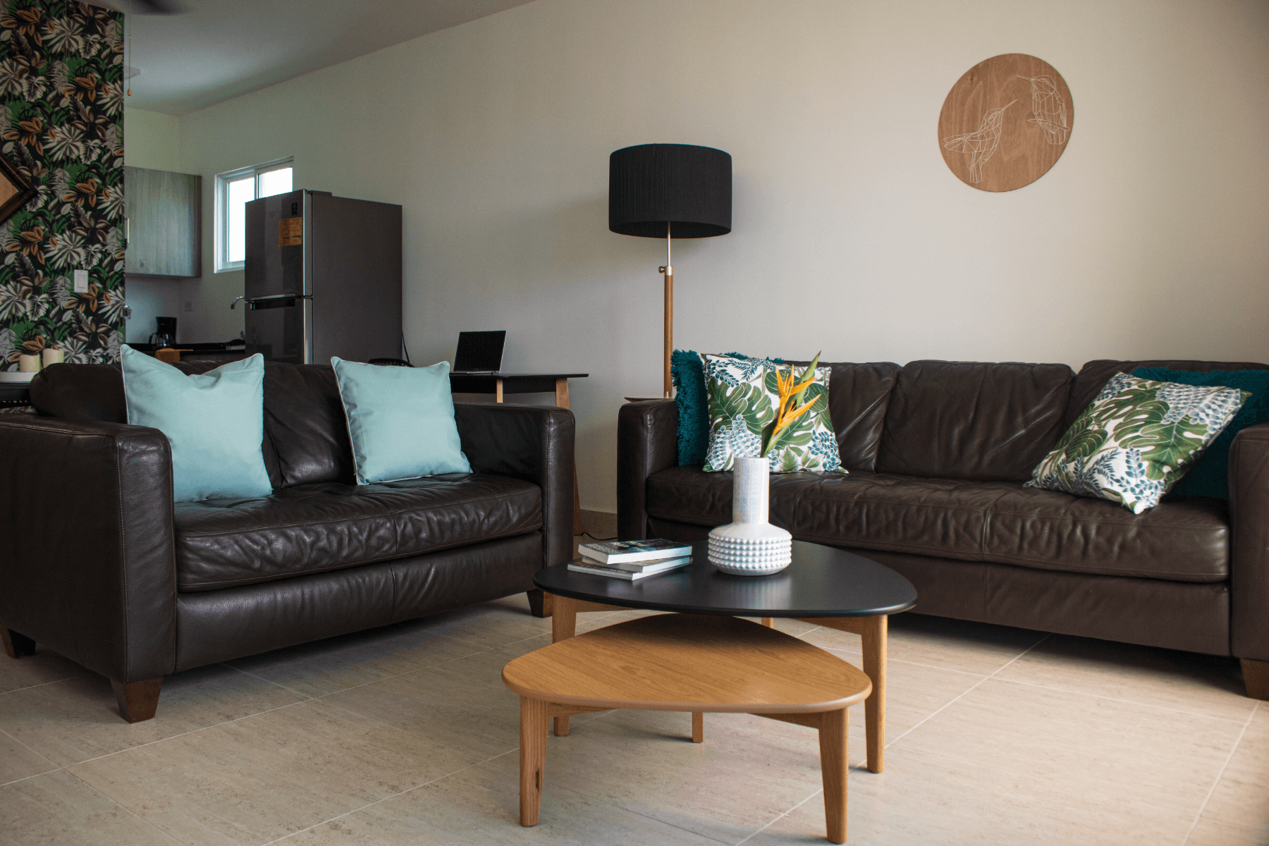 Modern workspace in Playa Blanca apartment with reliable internet and comfortable furniture