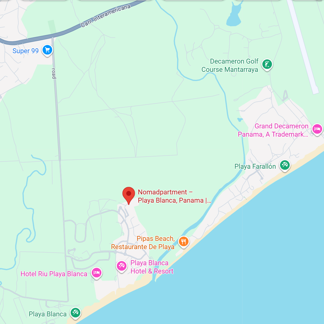 Map showing Playa Blanca Resort location in Panama